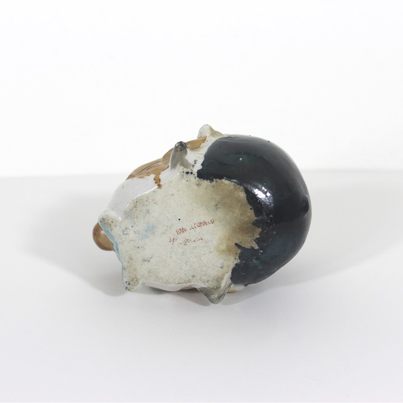 Vintage Humorous Ceramic Ashtray, Drunk with Bee on Nose Man Face Hand Painted - Picture 6 of 8